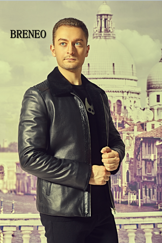 2017年冬季翻领简约皮毛一体 - breneo,布雷洛,布雷洛男装